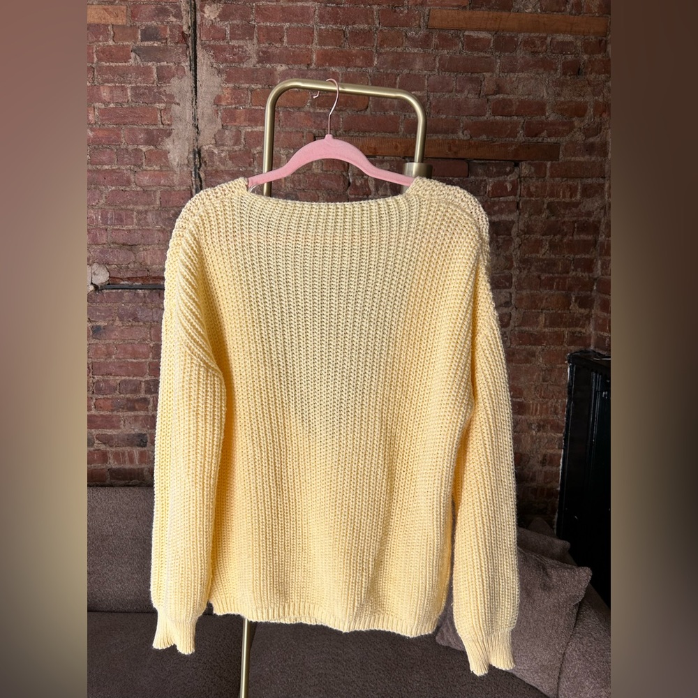 Oversized open back sweater